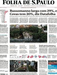 Capa do jornal Folha de S.Paulo 24/09/2020