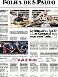 Capa do jornal Folha de S.Paulo 25/07/2020