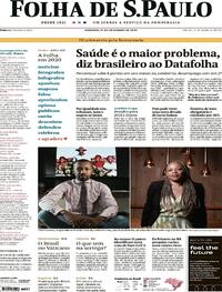 Capa do jornal Folha de S.Paulo 27/12/2020
