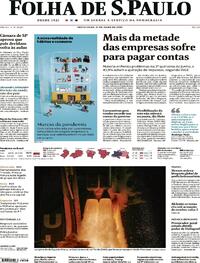 Capa do jornal Folha de S.Paulo 31/07/2020