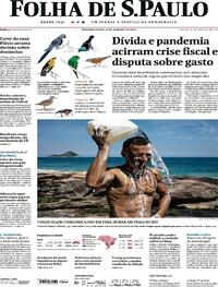 Capa do jornal Folha de S.Paulo 04/01/2021