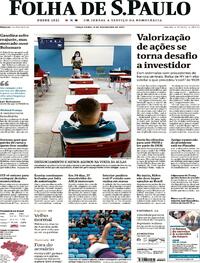 Capa do jornal Folha de S.Paulo 09/02/2021