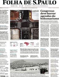 Capa do jornal Folha de S.Paulo 17/02/2021