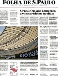 Capa do jornal Folha de S.Paulo 30/01/2021