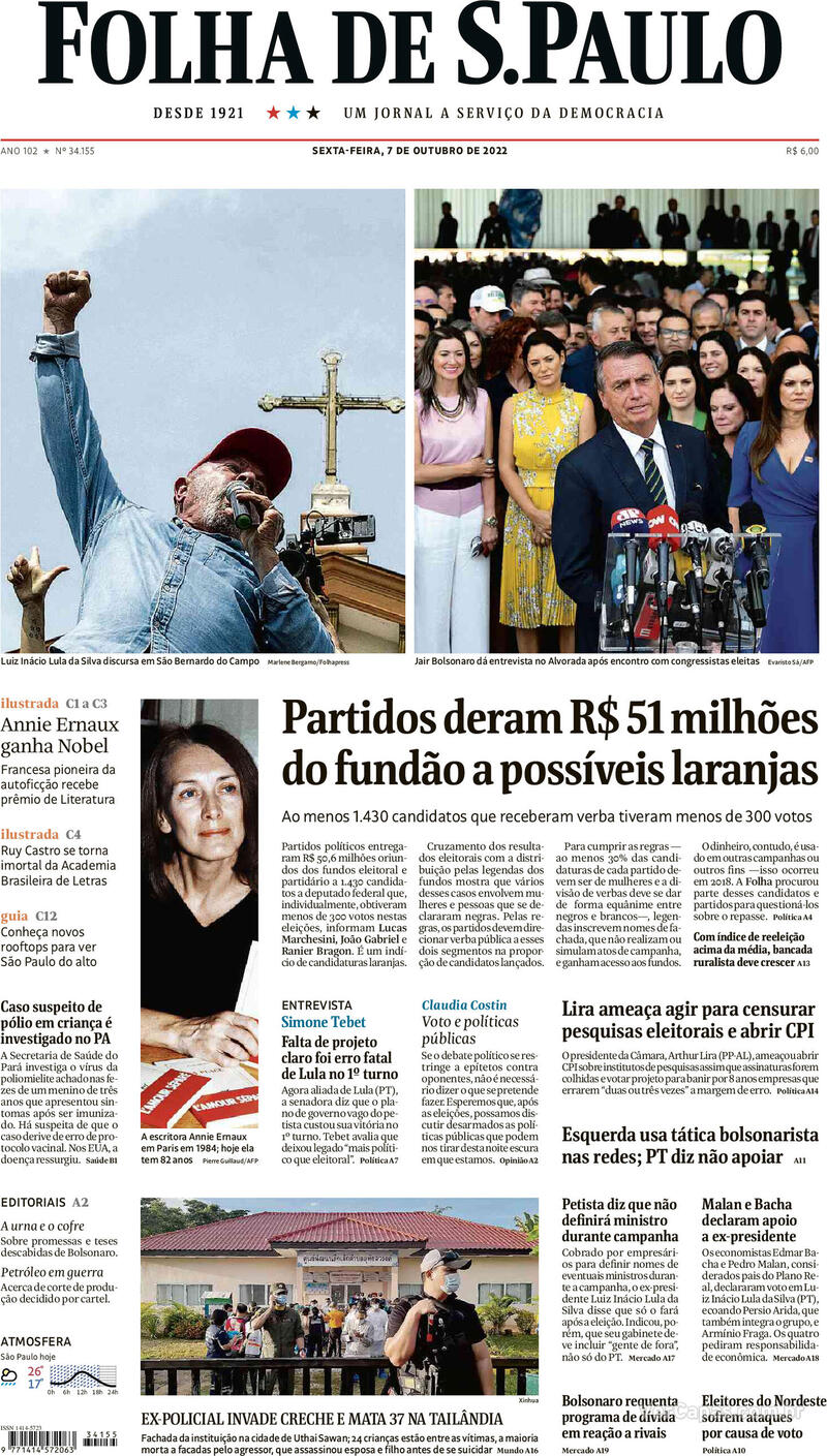 Capa Folha De S Paulo Domingo De Junho De