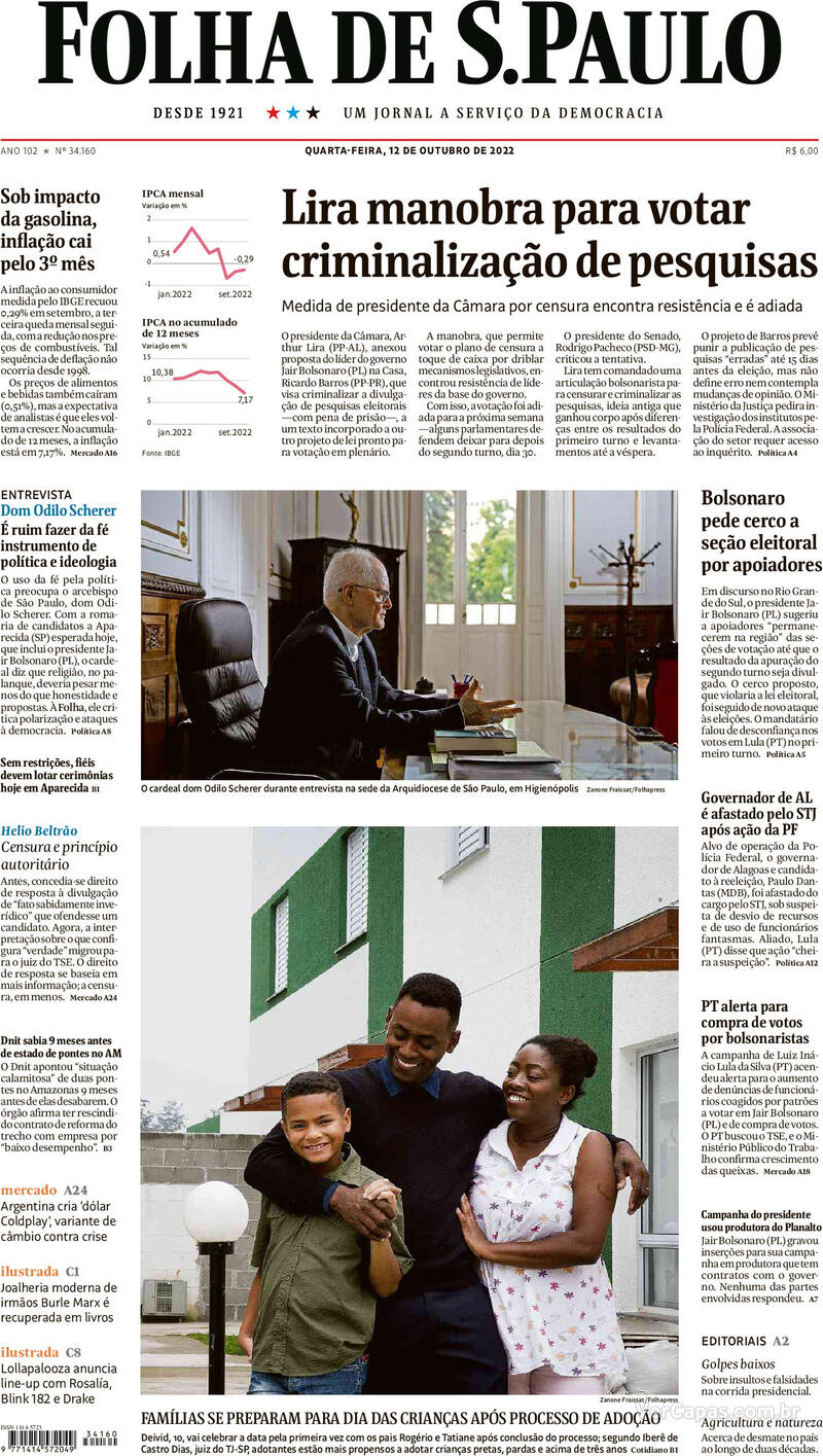 Capa Folha De S Paulo Sexta De Novembro De