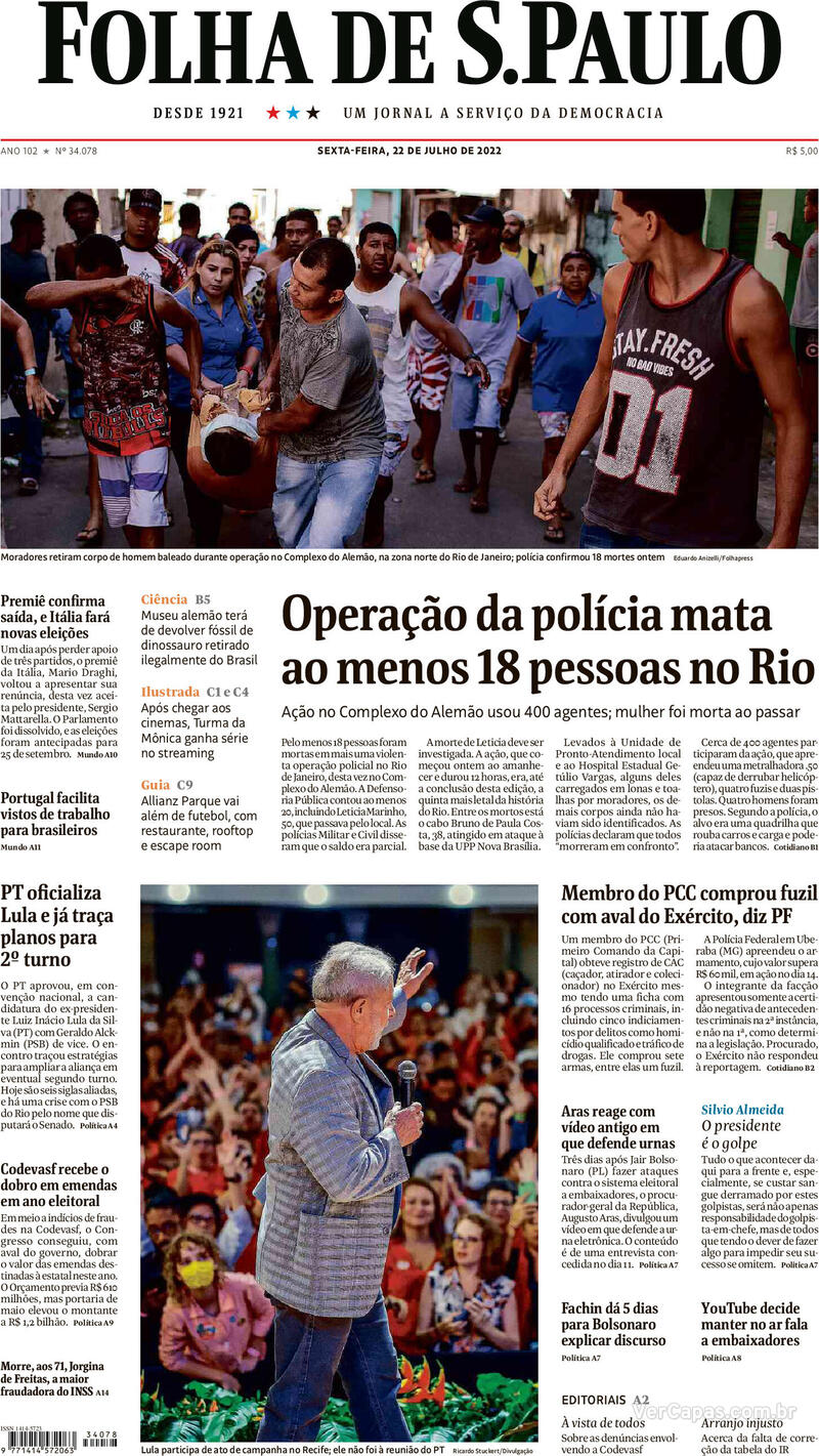 Capa Folha De Spaulo Terça 2 De Julho De 2019 2113