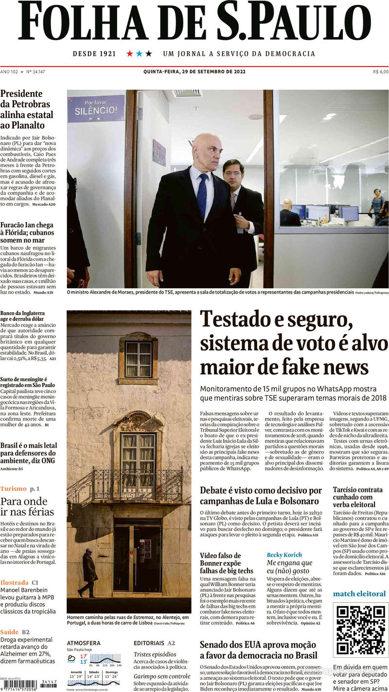 Capa Folha De Spaulo Terça27 De Agosto De 2019 3991