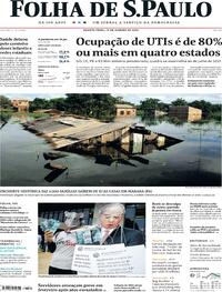 Capa do jornal Folha de S.Paulo 19/01/2022