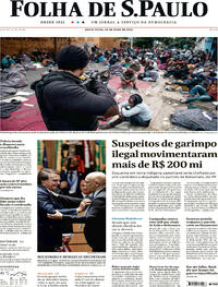 Capa do jornal Folha de S.Paulo 20/05/2022
