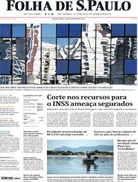 Capa do jornal Folha de S.Paulo 25/01/2022