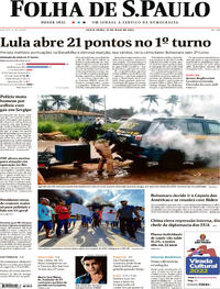 Capa do jornal Folha de S.Paulo 27/05/2022