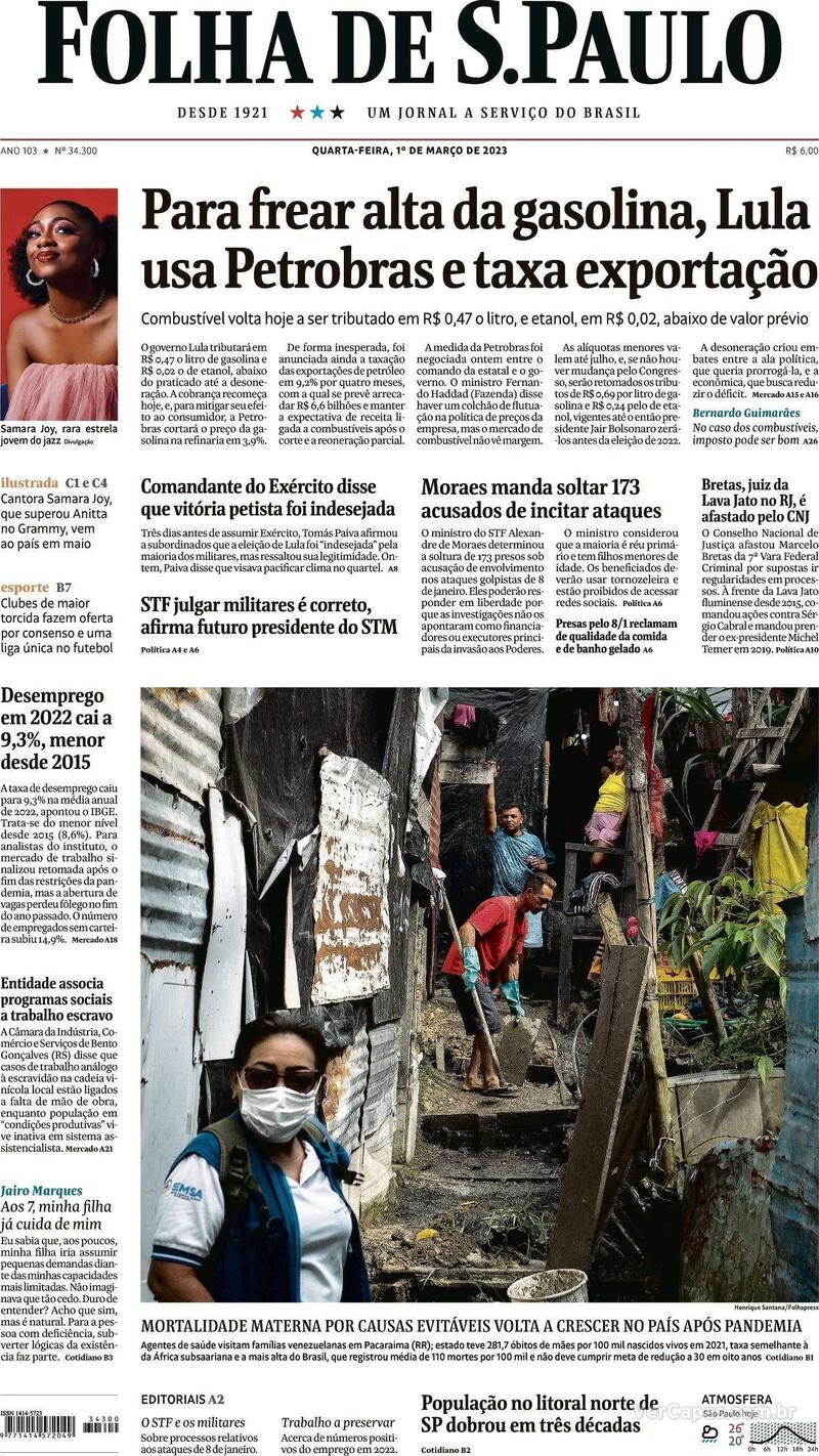 Capa Folha De Spaulo Terça12 De Outubro De 2021 3190