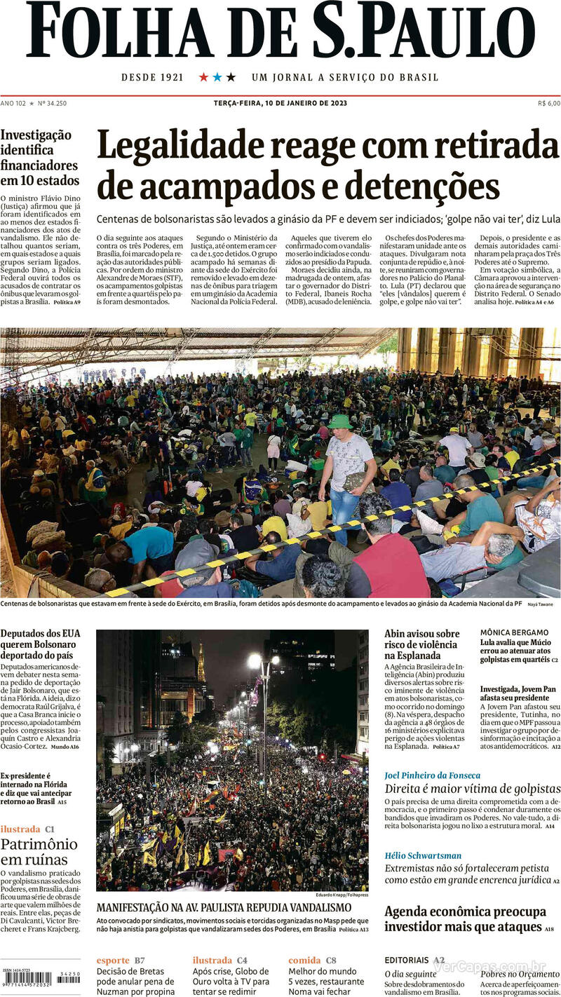 Capa Folha De Spaulo Sábado10 De Dezembro De 2022 4237