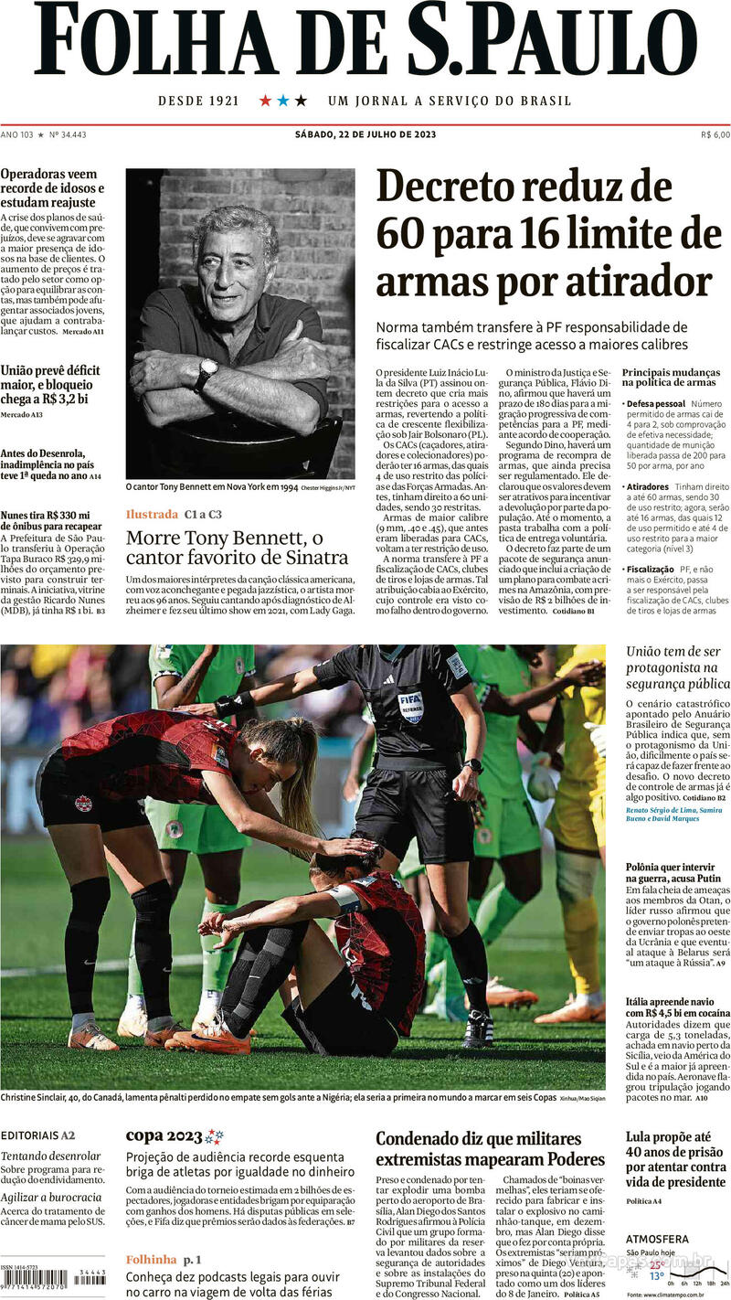 Capa Folha De S Paulo Quinta De Outubro De