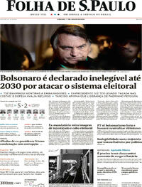Capa do jornal Folha de S.Paulo 01/07/2023