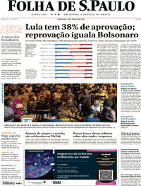Capa do jornal Folha de S.Paulo 02/04/2023