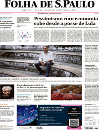Capa do jornal Folha de S.Paulo 03/04/2023