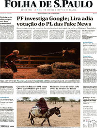 Capa do jornal Folha de S.Paulo 03/05/2023