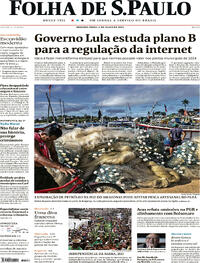 Capa do jornal Folha de S.Paulo 03/07/2023