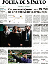 Capa do jornal Folha de S.Paulo 03/08/2023