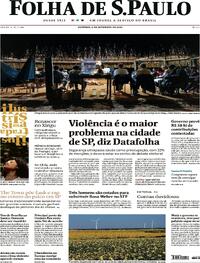 Capa do jornal Folha de S.Paulo 03/09/2023