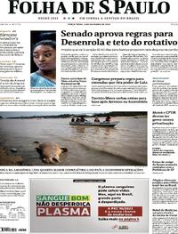 Capa do jornal Folha de S.Paulo 03/10/2023