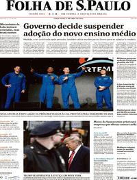 Capa do jornal Folha de S.Paulo 04/04/2023