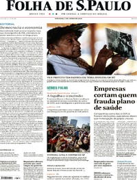 Capa do jornal Folha de S.Paulo 04/06/2023