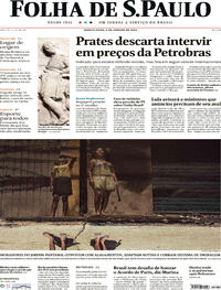 Capa do jornal Folha de S.Paulo 05/01/2023