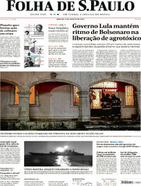 Capa do jornal Folha de S.Paulo 05/08/2023