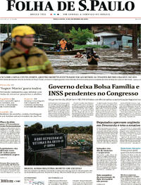 Capa do jornal Folha de S.Paulo 05/09/2023