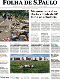 Capa do jornal Folha de S.Paulo 06/02/2023