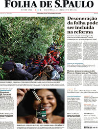 Capa do jornal Folha de S.Paulo 06/03/2023