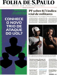 Capa do jornal Folha de S.Paulo 06/08/2023