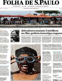 Capa do jornal Folha de S.Paulo 06/10/2023