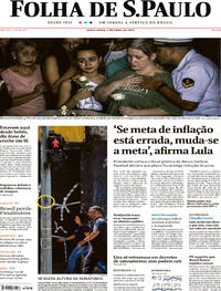 Capa do jornal Folha de S.Paulo 07/04/2023