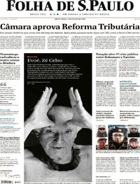 Capa do jornal Folha de S.Paulo 07/07/2023
