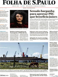 Capa do jornal Folha de S.Paulo 07/10/2023