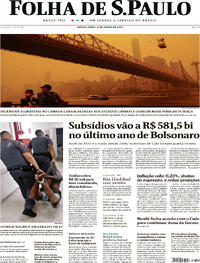 Capa do jornal Folha de S.Paulo 08/06/2023
