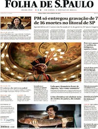 Capa do jornal Folha de S.Paulo 08/08/2023