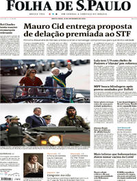Capa do jornal Folha de S.Paulo 08/09/2023