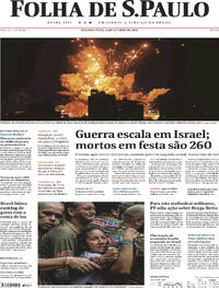 Capa do jornal Folha de S.Paulo 09/10/2023