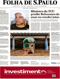 Capa do jornal Folha de S.Paulo 10/03/2023
