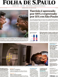 Capa do jornal Folha de S.Paulo 10/04/2023