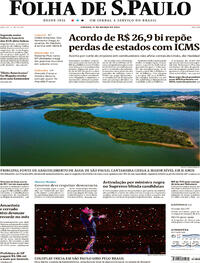 Capa do jornal Folha de S.Paulo 11/03/2023