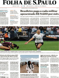 Capa do jornal Folha de S.Paulo 11/09/2023