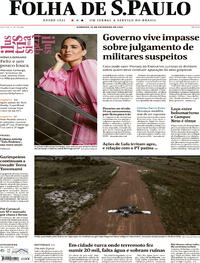 Capa do jornal Folha de S.Paulo 12/02/2023