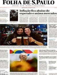 Capa do jornal Folha de S.Paulo 12/04/2023