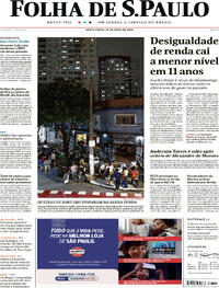 Capa do jornal Folha de S.Paulo 12/05/2023